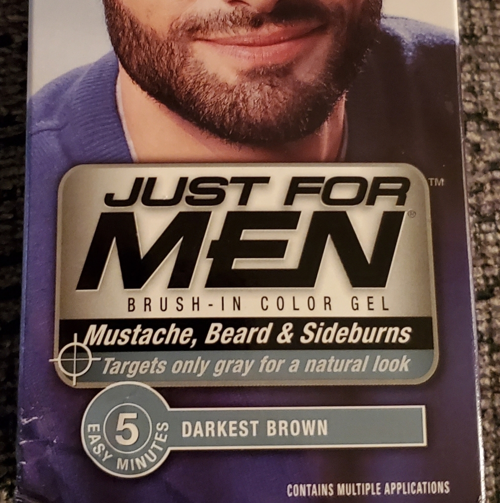 Just for men beard darkest brown with brush